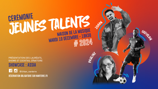 Cr&eacute;ation affiche c&eacute;r&eacute;monie &eacute;v&eacute;nement jeune talents ville de Nanterre graphiste collectivit&eacute;