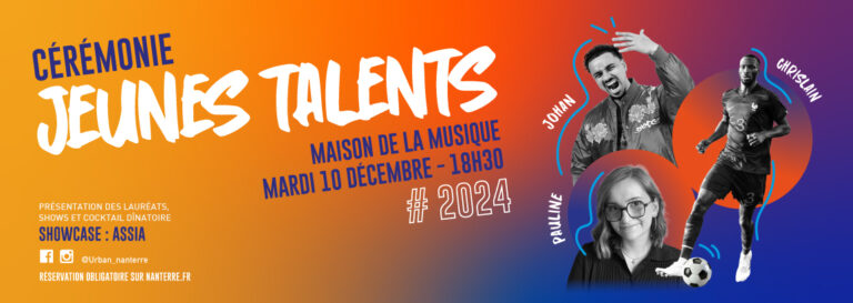 Cr&eacute;ation affiche c&eacute;r&eacute;monie &eacute;v&eacute;nement jeune talents ville de Nanterre graphiste collectivit&eacute;
