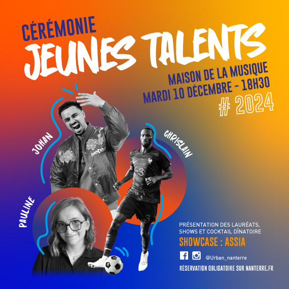 Cr&eacute;ation affiche c&eacute;r&eacute;monie &eacute;v&eacute;nement jeune talents ville de Nanterre graphiste collectivit&eacute;